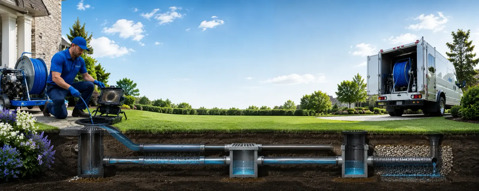 Outdoor drain cleaning information for Gray, LA